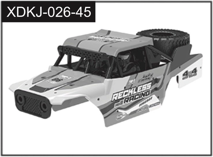 J-026-45 green - Green Car Body (Reckless)